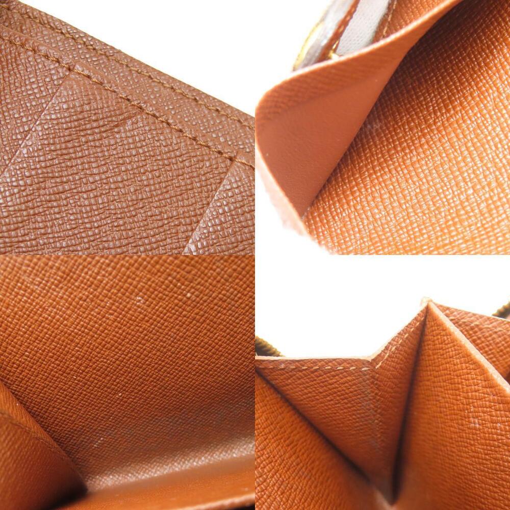 Louis Vuitton Compact Zip Bifold Wallet Coin Purse Monogram Canvas White Tan